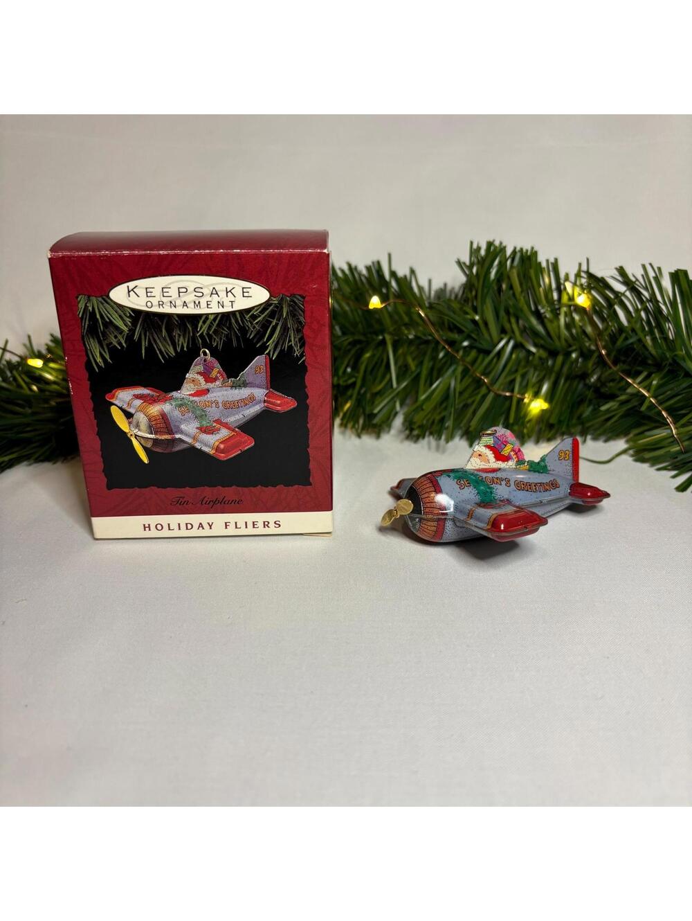 Tin Airplane - Hallmark Keepsake Ornament - 1993